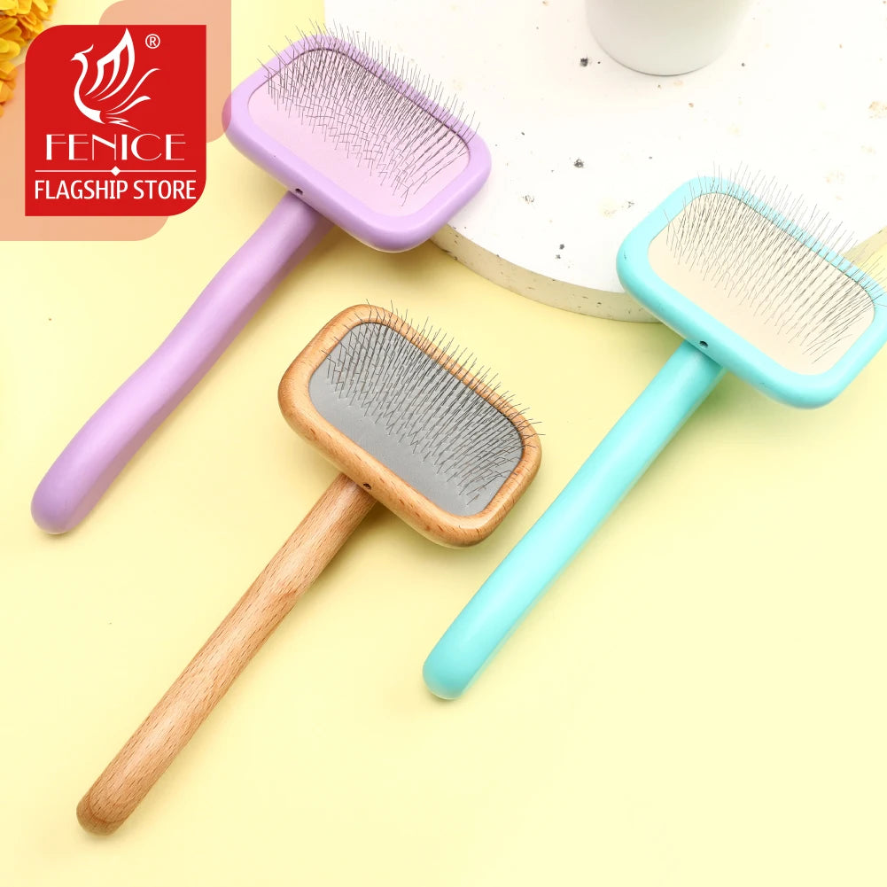 Wooden Handle Needle Comb For Pet
