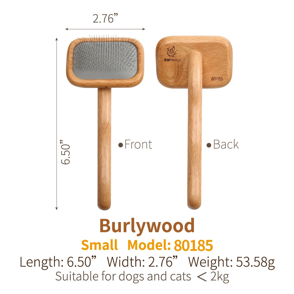 Wooden Handle Needle Comb For Pet