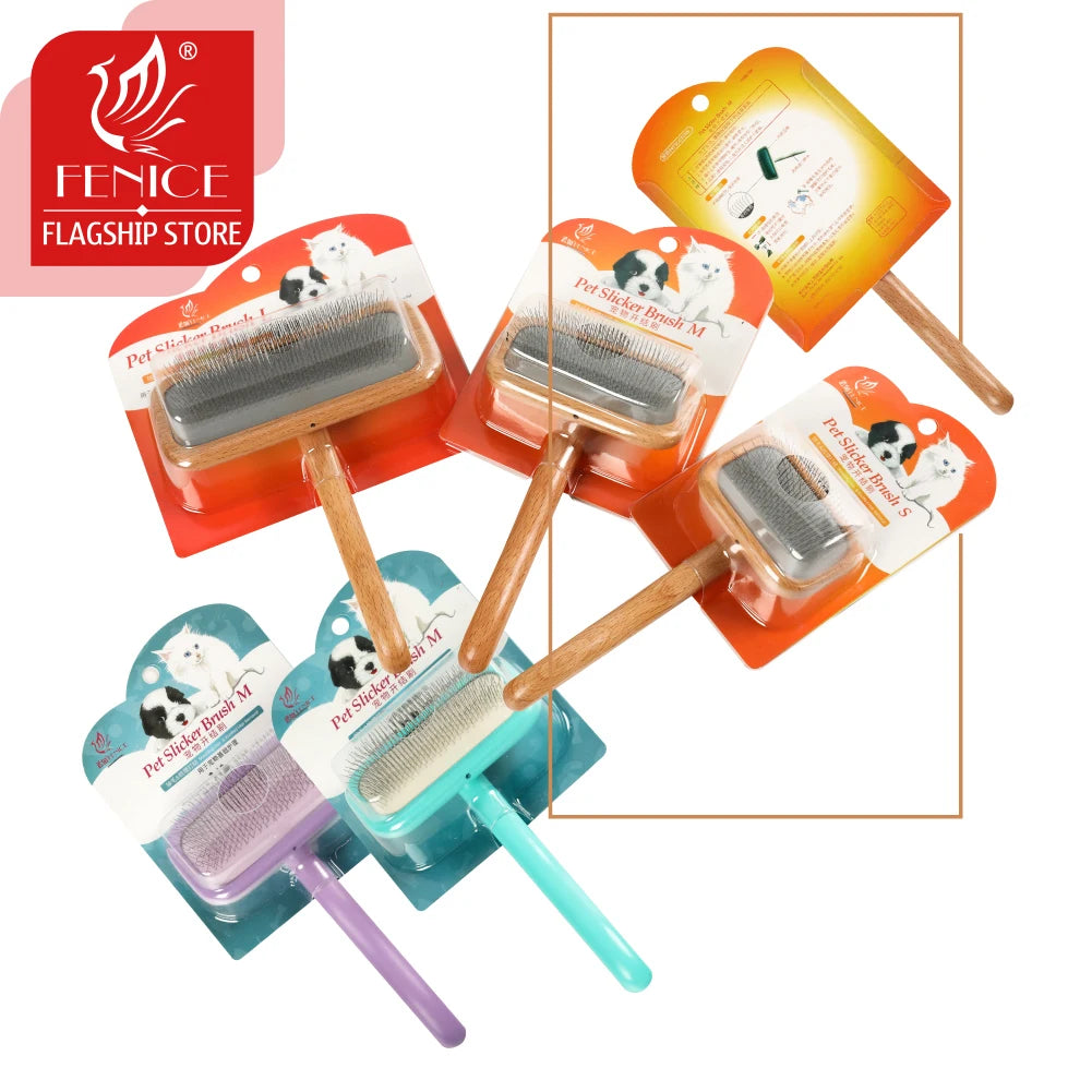 Wooden Handle Needle Comb For Pet