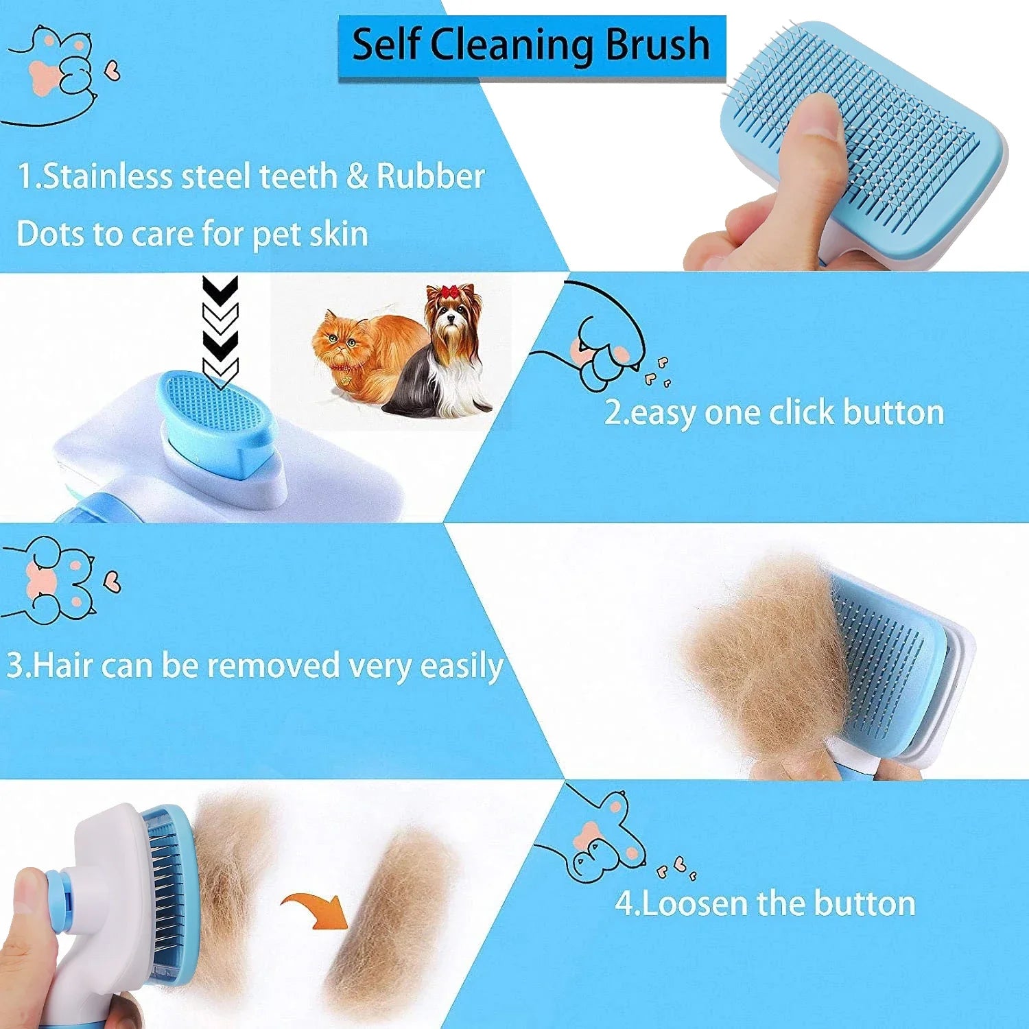 Pet Hair Grooming And Care Comb For Long Hair