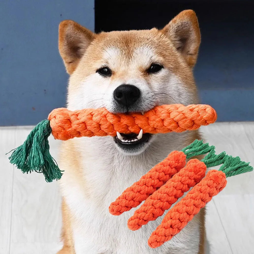 1Pcs Carrot Dog Bite Rope